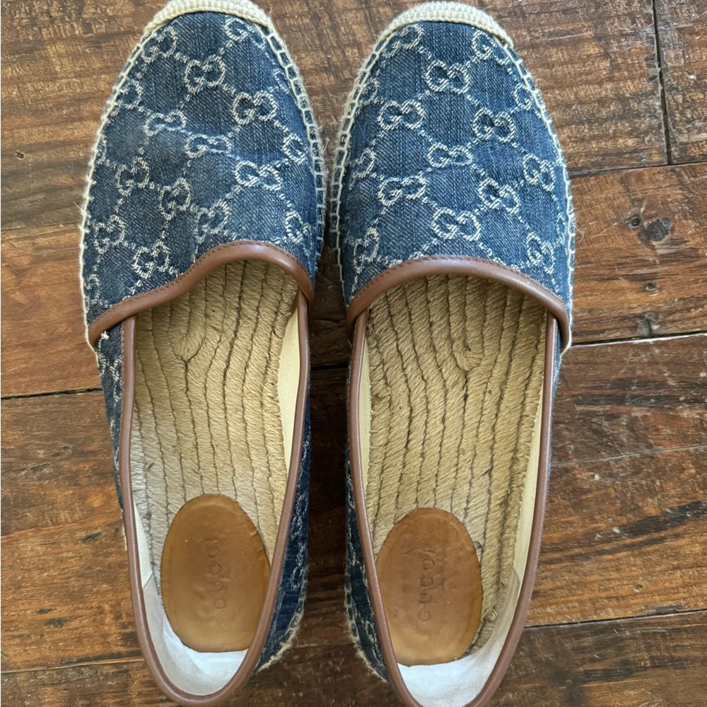 Gucci Espadrilles size 41 blue denim slides